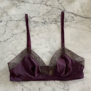 ERES purple floral and lace bra 34b